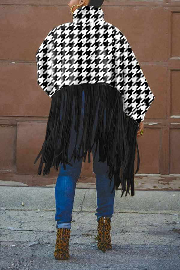 Autumn and Winter High Neck Loose Sweater Mid-length Tassel Plus Size Top Solid Color Knitted Women's Bottoming Shirt