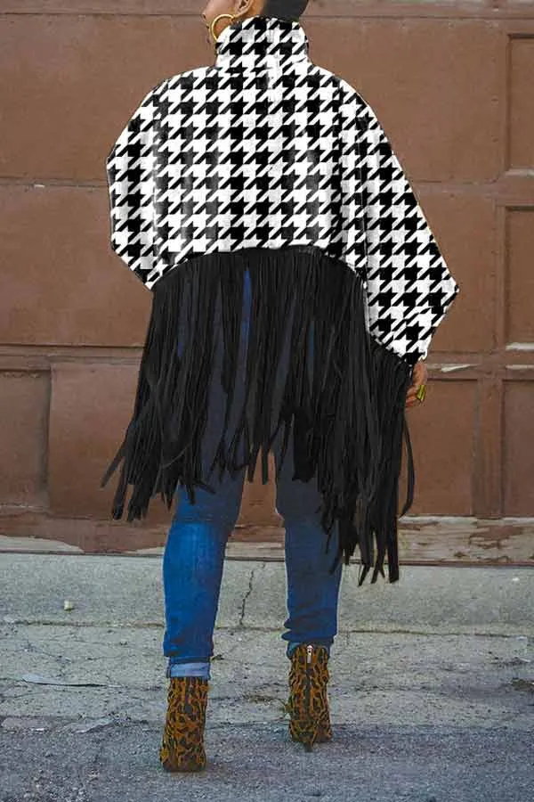 Tassel Design Mid-length Coat