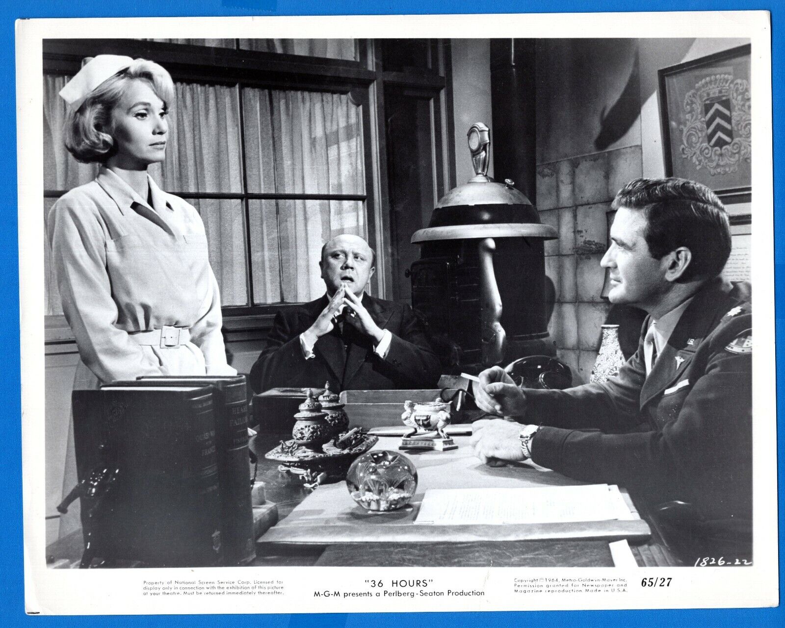 JAMES GARNER EVA MARIE SAINT 8x10 Vintage Promo Press Photo Poster painting 36 HOURS Movie 1964