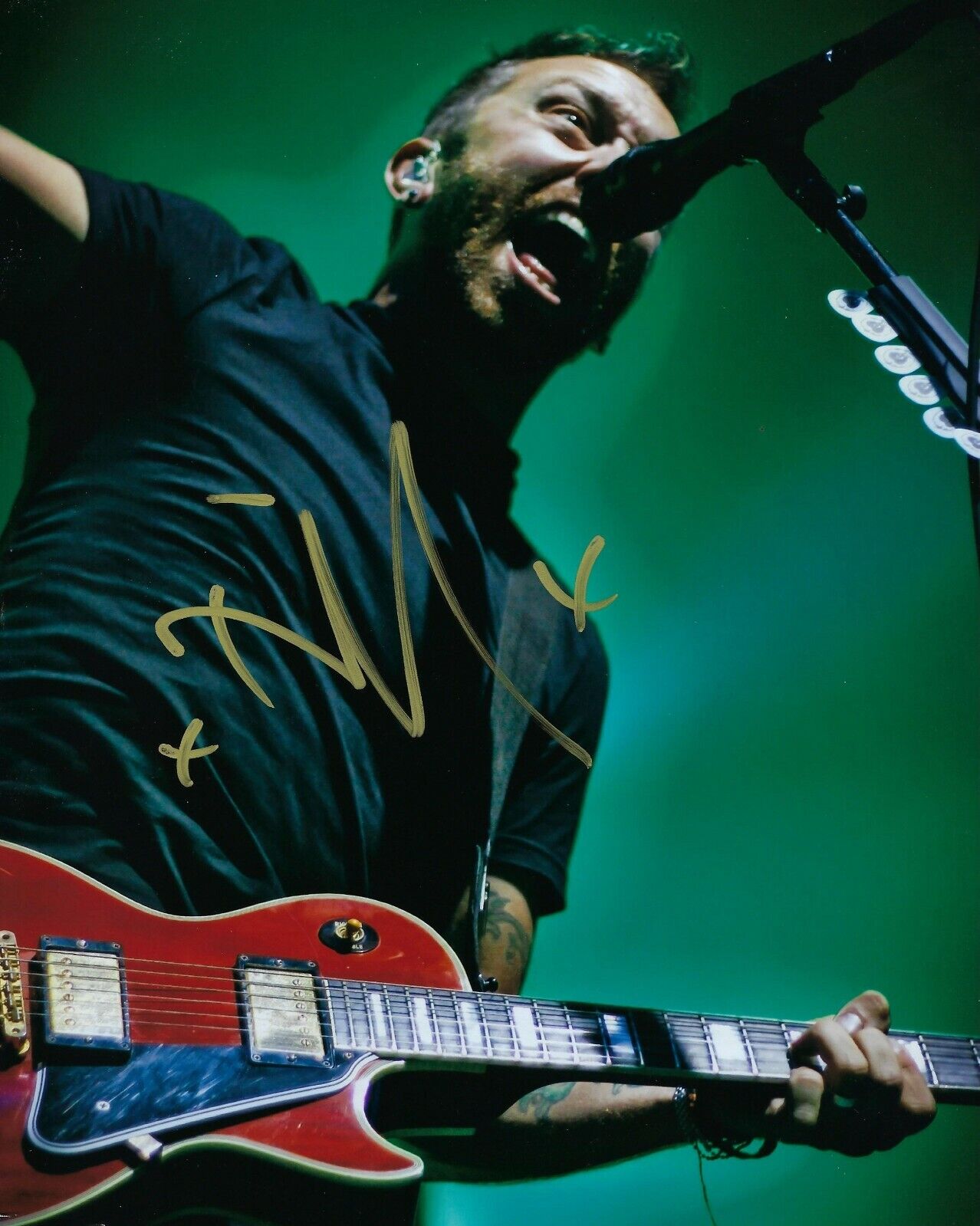 GFA Rise Against Rock Star * TIM McILRATH * Signed 8x10 Photo Poster painting COA