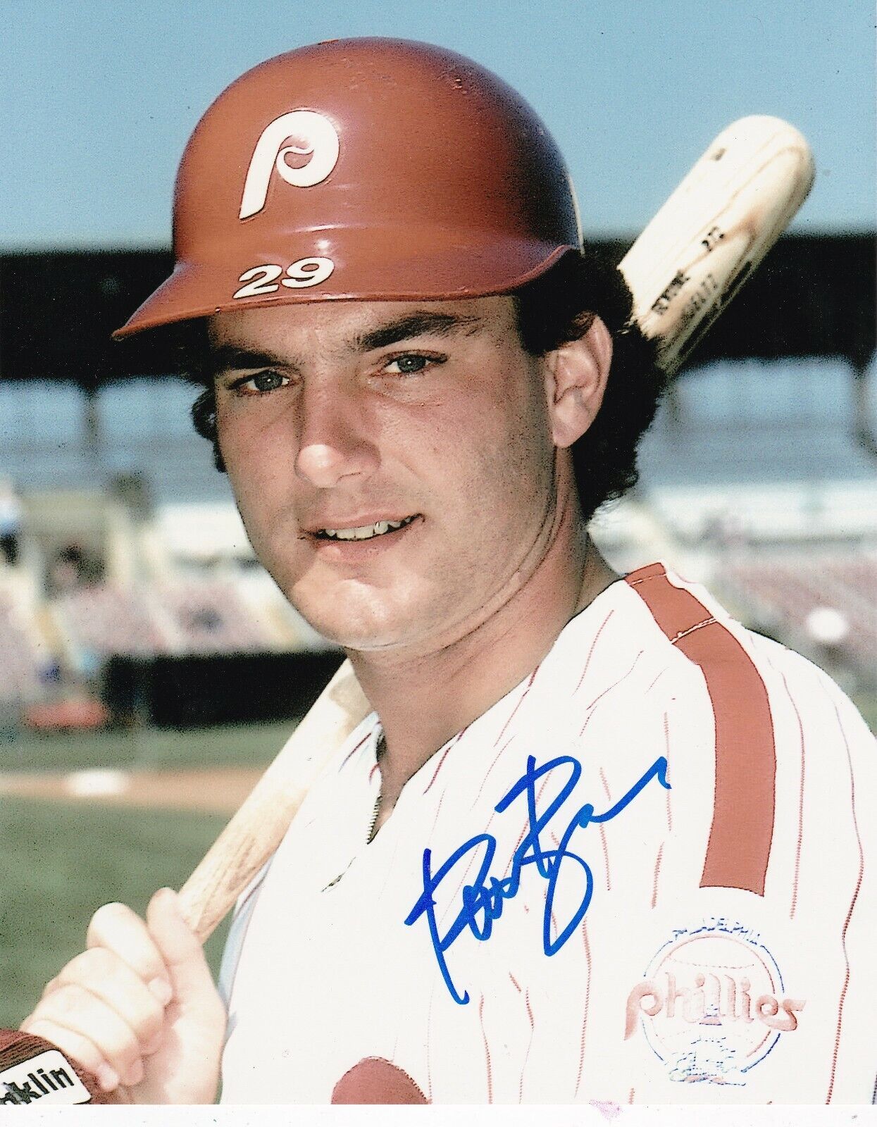 RON REYNOLDS PHILADELPHIA PHILLIES ACTION SIGNED 8x10