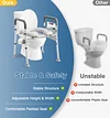Soundfuse Toilet Seat Riser for Seniors, FSA HSA Eligible Raised Toilet Seat with Handles, Adjustable Height & Width, 400lb Handicap Elevated Toilet Seat, Fit Any Toilet