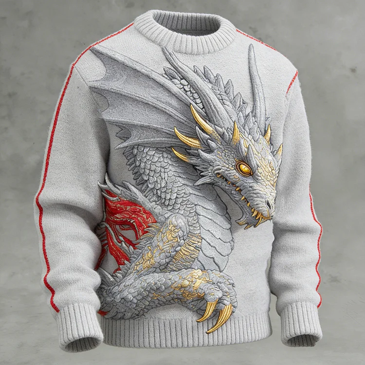 Retro Celtic Knit Jacquard Men's Comfort Sweater
