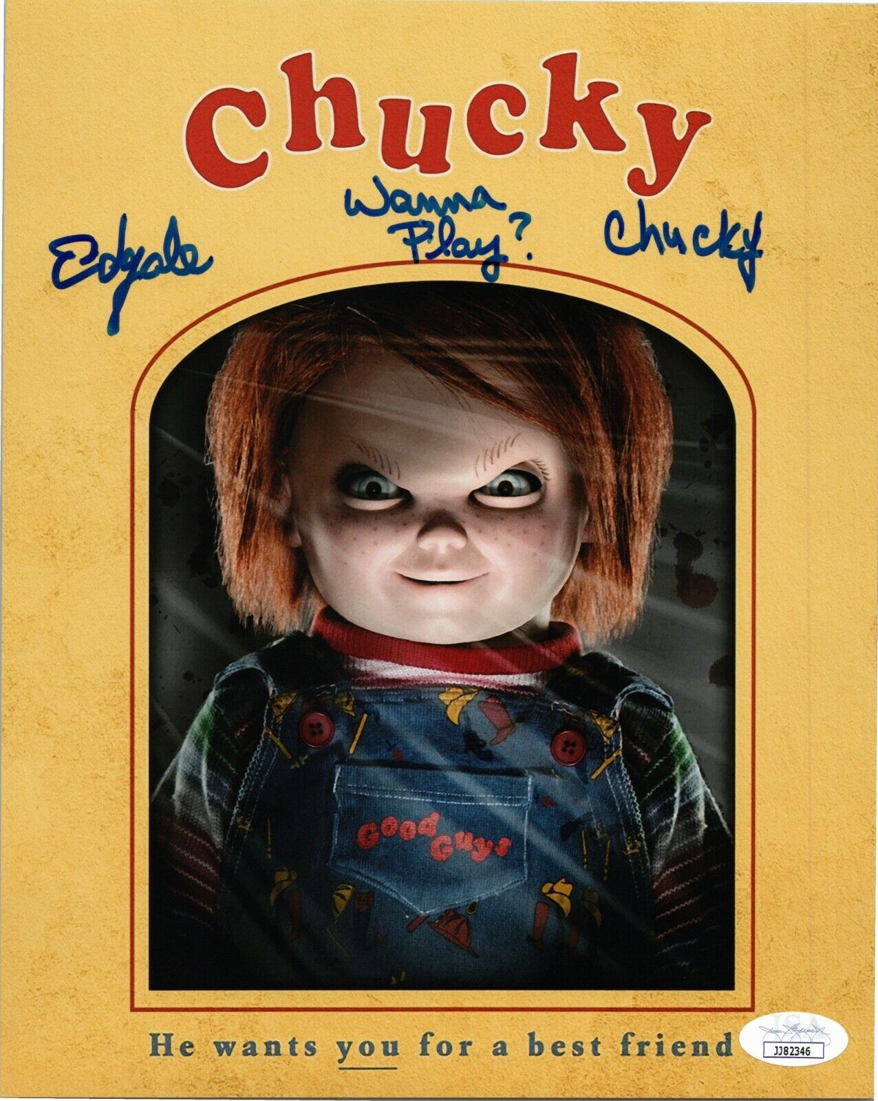 ~~ ED GALE Authentic Hand-Signed CHUCKY - CHILD'S PLAY