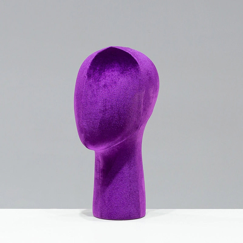 Velvet Head Mold Prop Display Stand Wig Hat Glasses Scarf Jewelry Bracket Dummy Head Model Prop Hat Drag