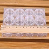 12 grilles bouteilles strass perles boîte de rangement Nail Art Bijoux Conteneur