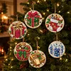 6pcs/set DIY Diamond Special Shape Pearl Art Hanging Wooden Christmas Tree Ornament Kit