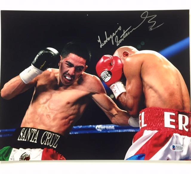 WBC IBF Champion LEO SANTA CRUZ autograph signed 11x14 Photo Poster painting BAS COA Beckett