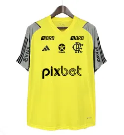 2024-2025 Flamengo Training clothing yellow all sponsors Football Shirt 1:1 Thai Quality