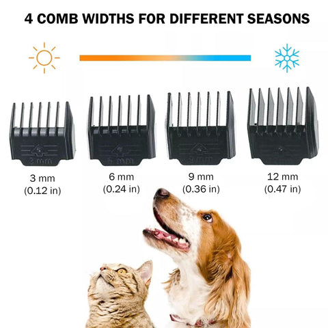 Zayul 2.0 Dog Cat Grooming Clipper Set | 4 Attachment. Ultra Quite. Cordless. Adjustable. Sharp Yet Safe. USB Rechargeable - Cordless Dog Trimmer Shaver.