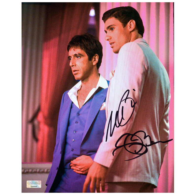 Al Pacino Steven Bauer Autographed Scarface Tony Montana Manny Ribera 8×10 Photo Poster painting