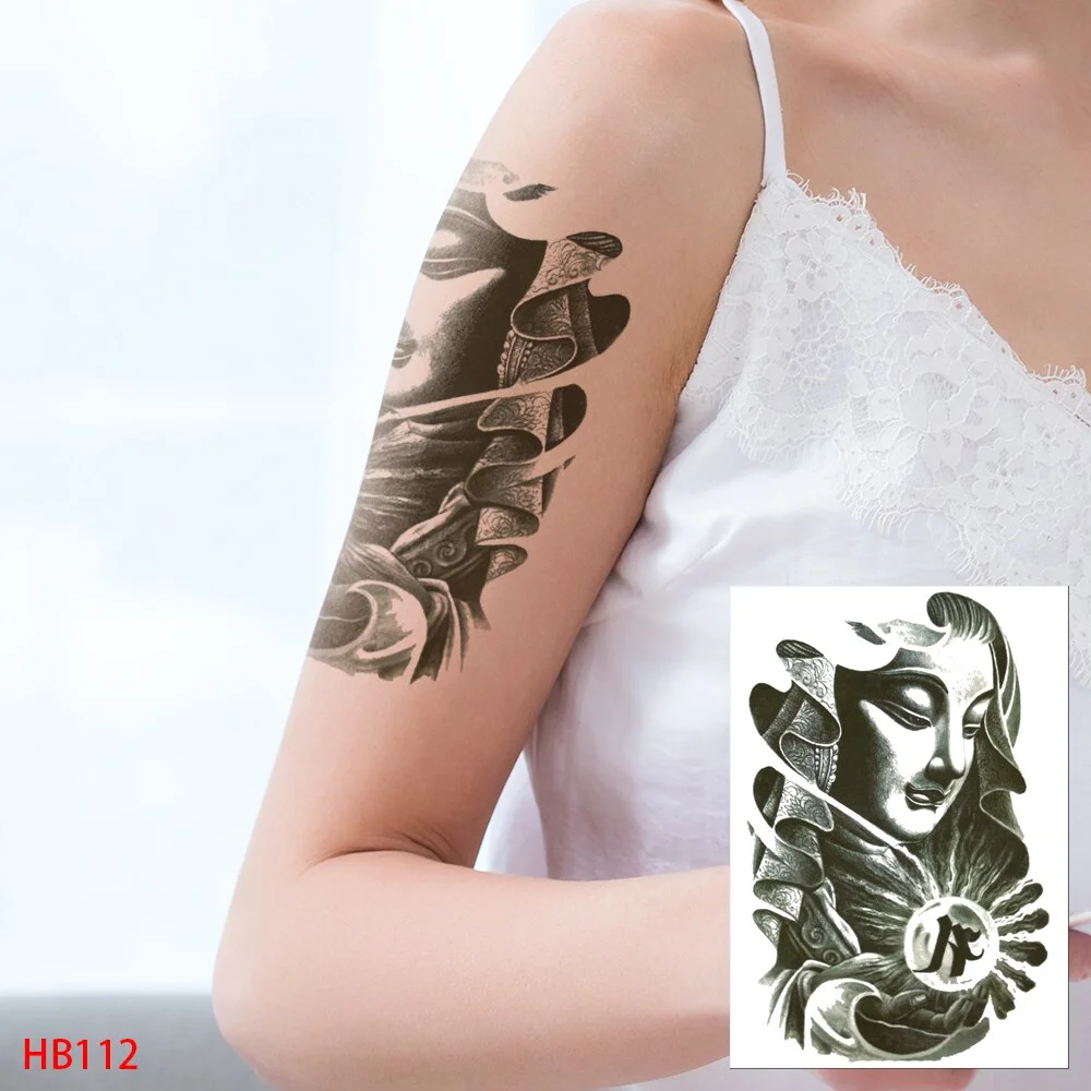Sdrawing Transfer Waterproof Temporary Tattoos Sticker,Fake,Women Men Wolf,Skull,Eagle,Black Dragon,OWL,Beauty Body Art,Sexy Makeup