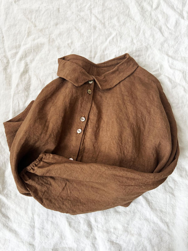 Cotton and Linen Comfortable Breathable Ladies Shirt tjj Shicloths