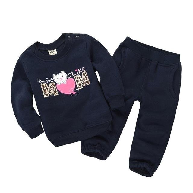 Sets Baby Boy Girl Animals Winter Tracksuit Sweatshirts Pants Clothes