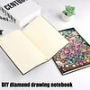 2pcs Flowers Partial DIY 50 Pages A5 Diamond Painting Notebook for Study Home