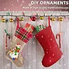 DIY Diamond Painting Christmas Stockings Hanging Ornaments Large Capacity Xmas Socks Pendant Wear Resist Candy Gift Storage Bags for Family Christmas Holiday Party Decoration (Snowman)