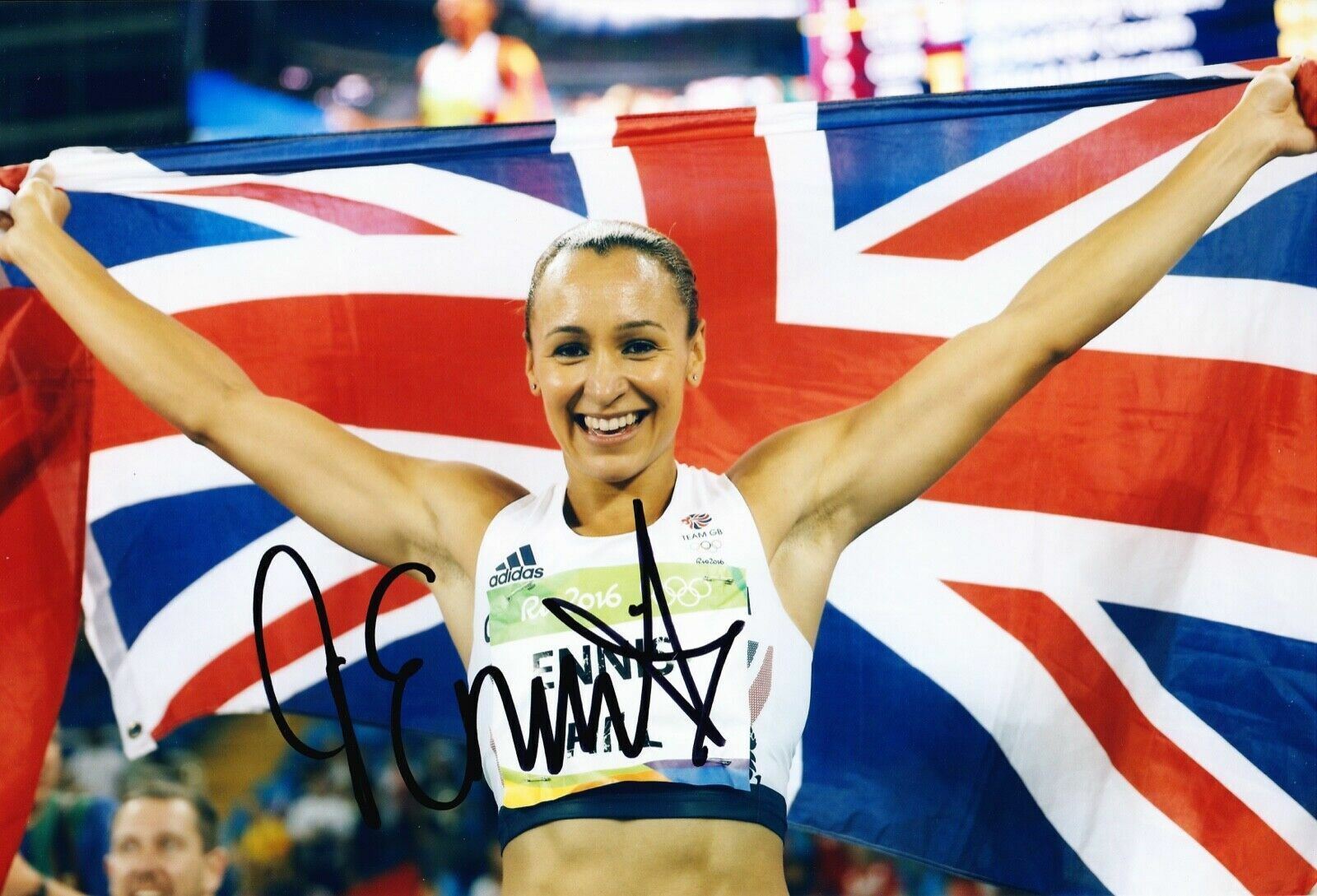 Jessica Ennis Signed 12X8 Photo Poster painting RIO 2016 Olympics AFTAL COA (D)