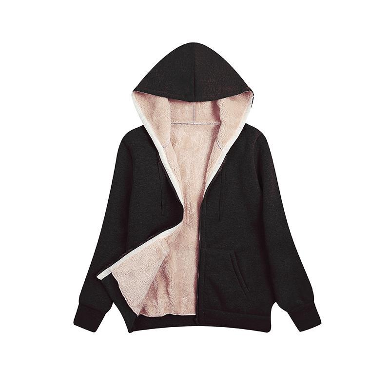  thdmladies Plush Fashion Plush Hooded Sweater thedmladies