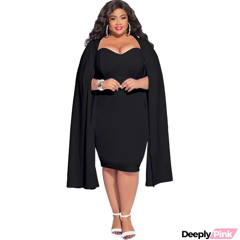 Plus Size Women's Fall Winter Fashion Chic Bodycon Dress