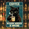 Coffee Black Cat - Vintage Metal Signs(8*12Inch)  - Cat