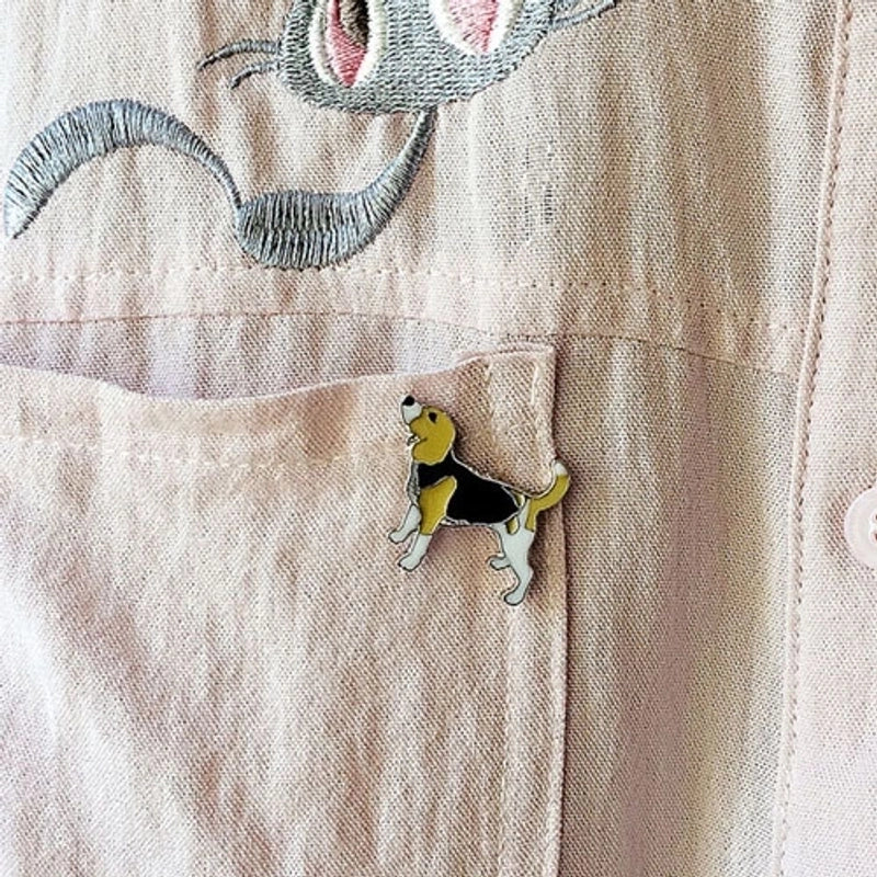 Cute Minimalist Pin Animal Dog Alloy Enamel Unisex Brooches