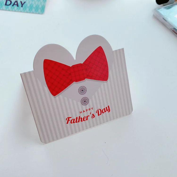 Happy Father's Day Bow Tie Card Handwritten Card Warm Gift Card For Dad