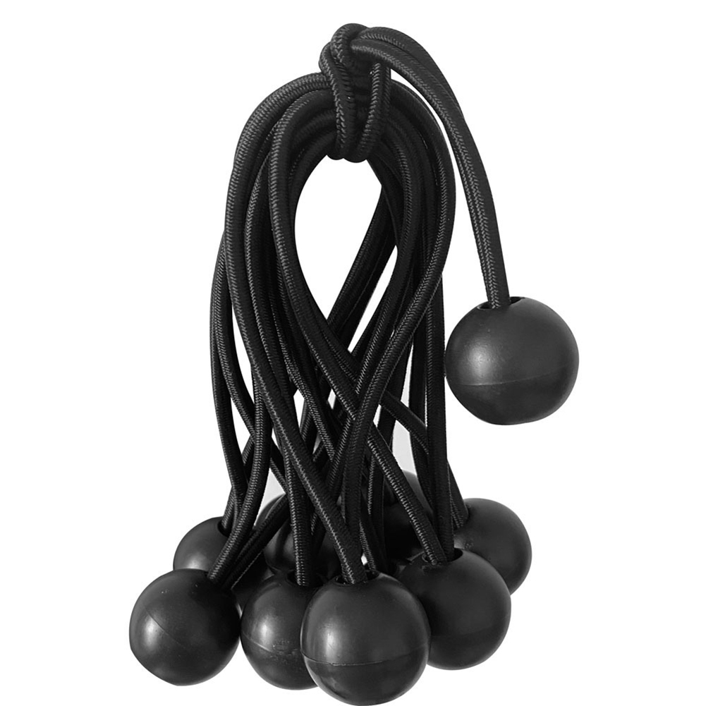 

12pcs Camping Tent Binding Rope Outdoor Canopy Elastic Cords Fixed Strap, Black, 501 Original