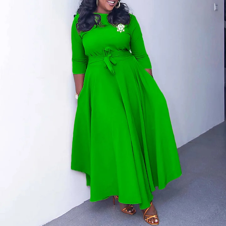 Fashionable Belted Dress
