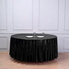 108" Black Seamless Premium Sequin Round Tablecloth