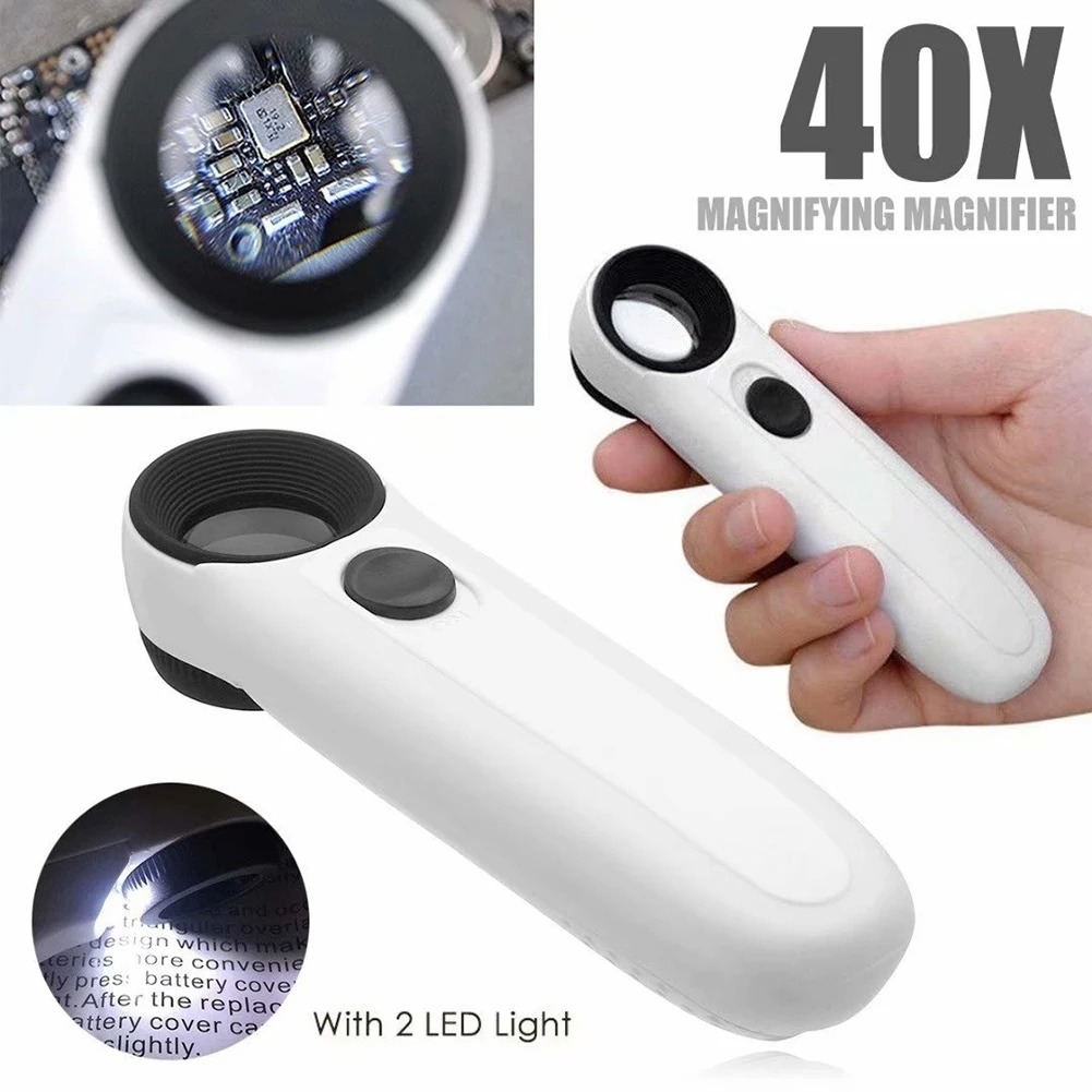 Likron Watches 40x LED Illuminated Handheld Magnifier Loupe