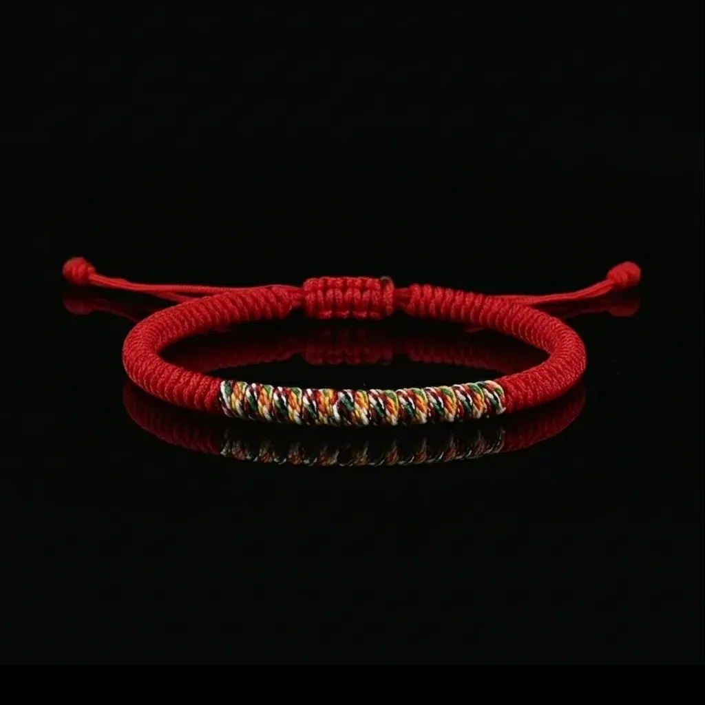 The Vermilion Guardian | Luxe Hand-Woven Vajra Knot Bracelet