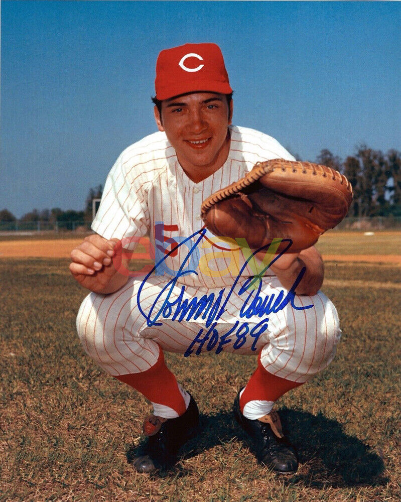 Johnny Bench Autographed 8x10 Signed Photo Poster painting Cincinnatti Reds reprint