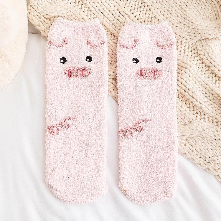 Soft Animals Floor Socks
