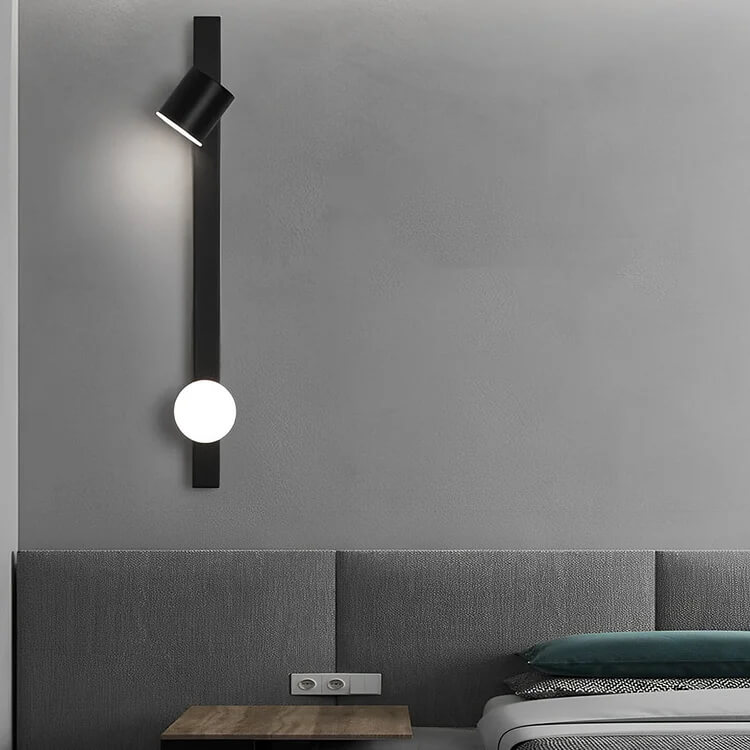 Minimalist Creative Electroplated Metal Black Wall Light