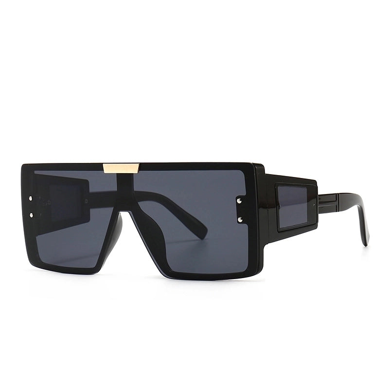 Tide Retro Oversized Frame Sunglasses Wide Leg Sunglasses Male