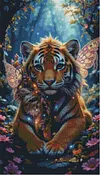 Luxury AB Velvet Diamond Painting Kit - Tiger