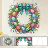 Easter 2D Flat DIY Hanging Diamond Art Ornament Home Window Pendant (Egg Wreath)