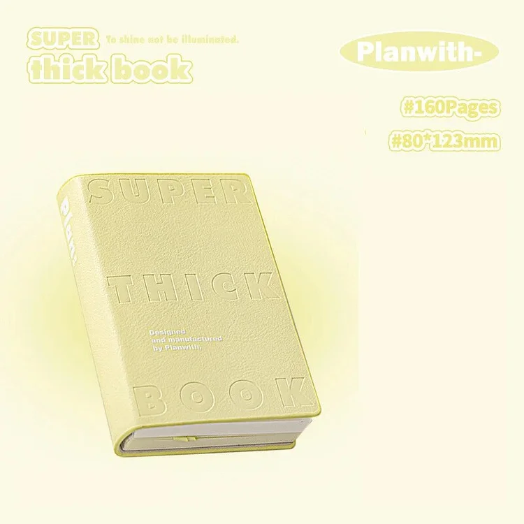 Journalsay 80 Sheets/book Thick Series Dopamine Color PU Embossed Small Notebook