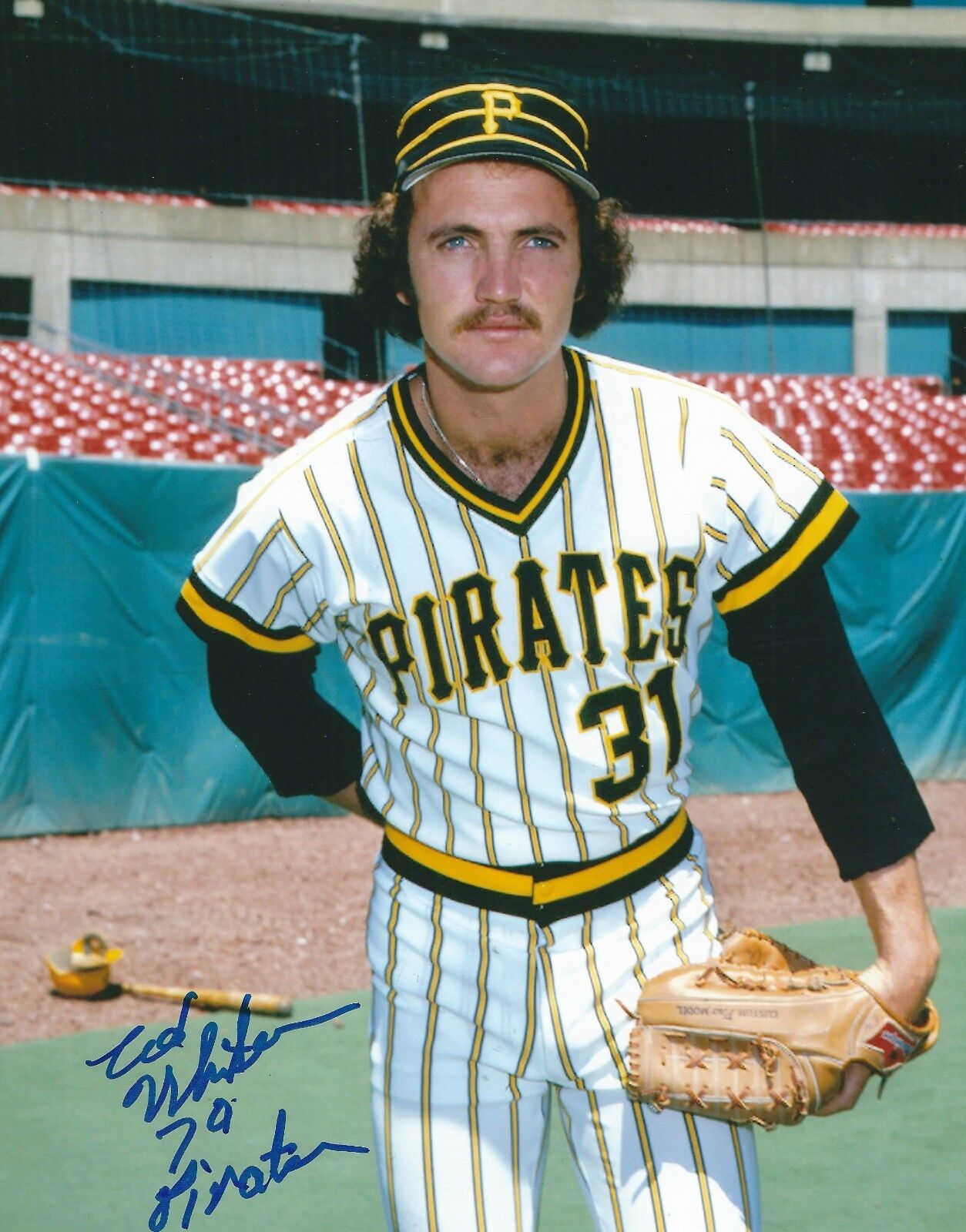 Autographed 8x10 ED WHITSON 1979 Pirates