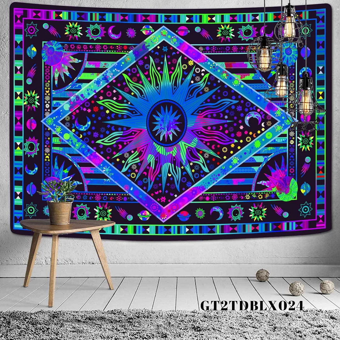Mysterious Symbol Viking Tapestry Home Decor Bohemian Psychedelic Scene Yoga Mat Hippie Sheet Sofa Blanket Dragon Skull Tapestry