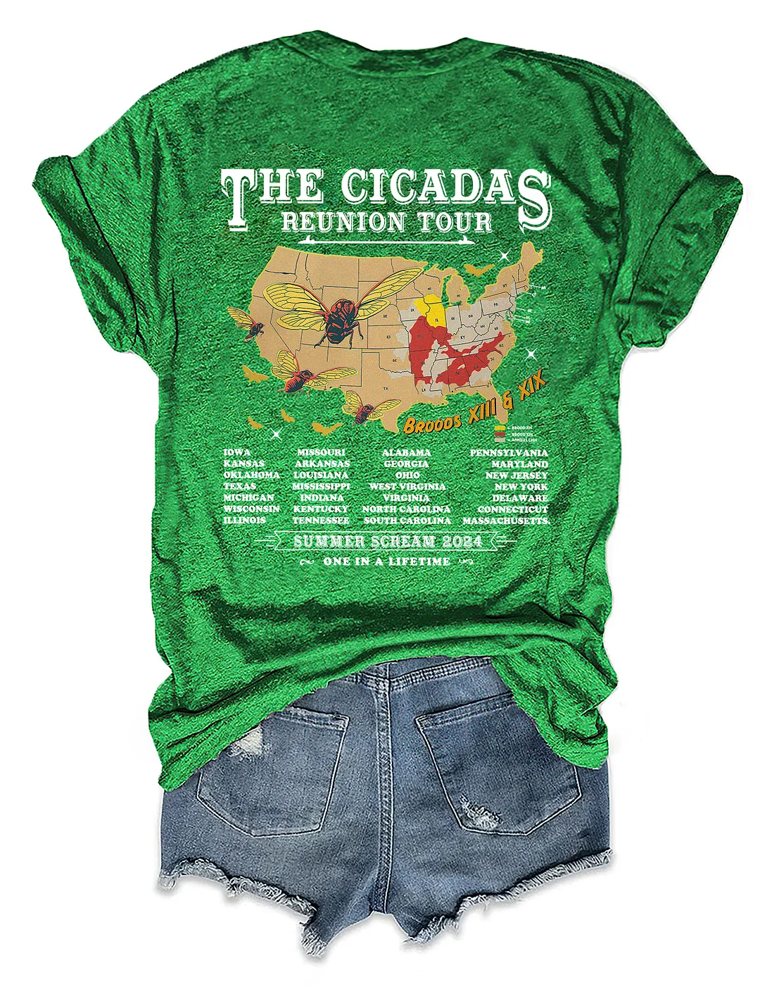 Cicadas Summer Scream Reunion Tour 2024 T-shirt