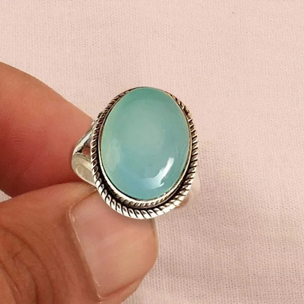 🔥Last Day 75% OFF🎁Aqua Chalcedony Ring