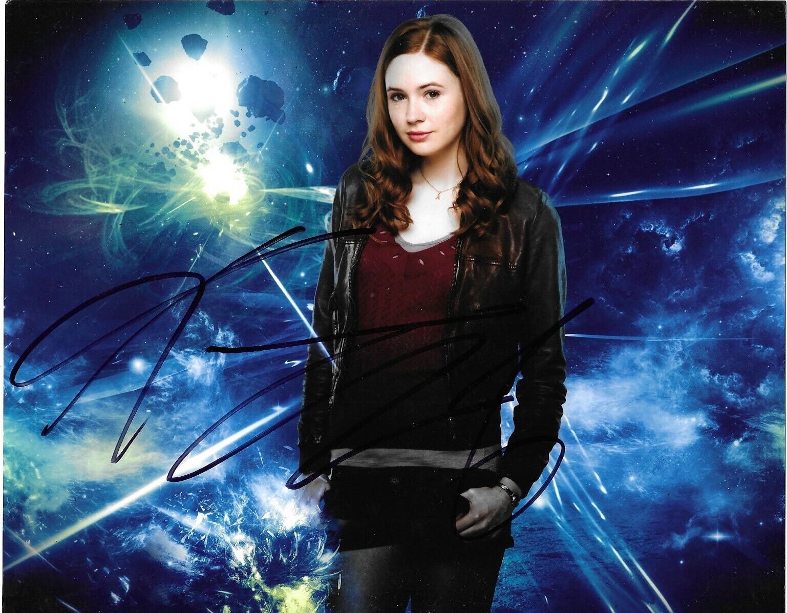 Karen Gillan Signed Doctor Who 10x8 Photo Poster painting AFTAL