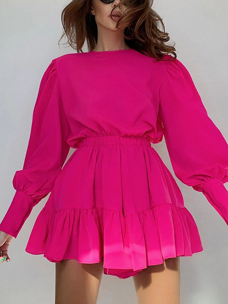 Vintage Balloon Sleeve Dress