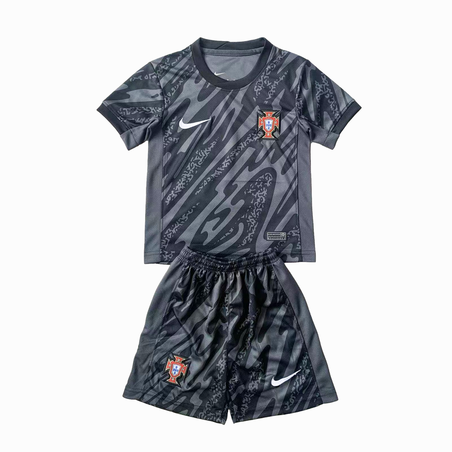 Portugal 2024 Goalkeeper Kids Kit - Black