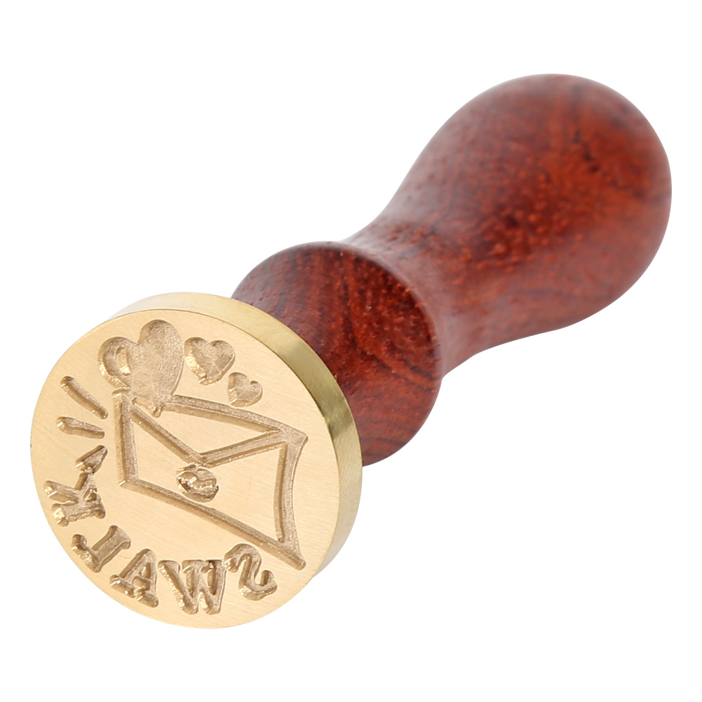 

Retro Wood Handle Wax Seal Stamps Envelope Wedding Post Sealing Wax (F90, 501 Original