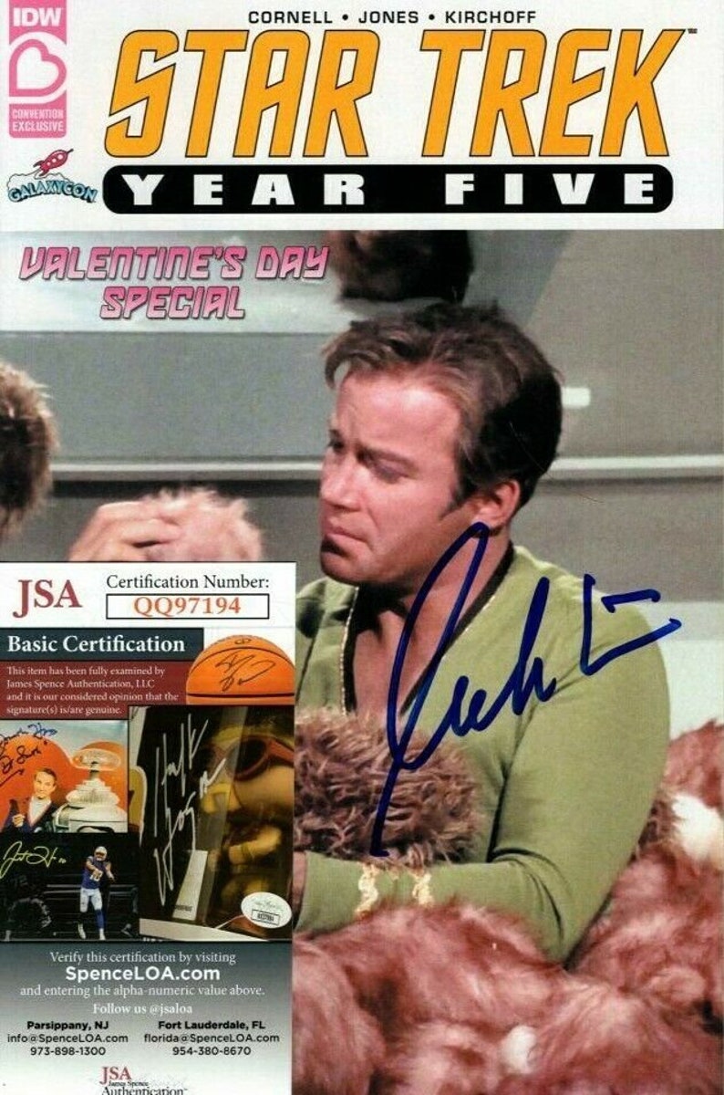 William shatner signed star trek tribbles galaxycon exclusive comic book jsa