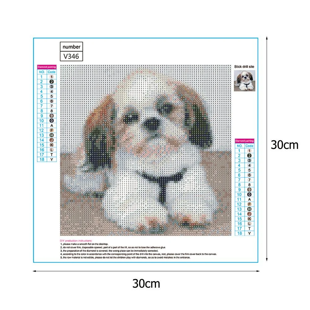 Diamond Painting - Full Round Drill - Dog(30*30cm)