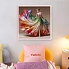 Colorful Dress Girl-11CT Stamped Cross Stitch 45*45cm/17.72*17.72in