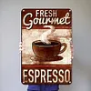 Caf&eacute; - Panneaux en &eacute;tain m&eacute;tallique(20*30cm/30*40cm)